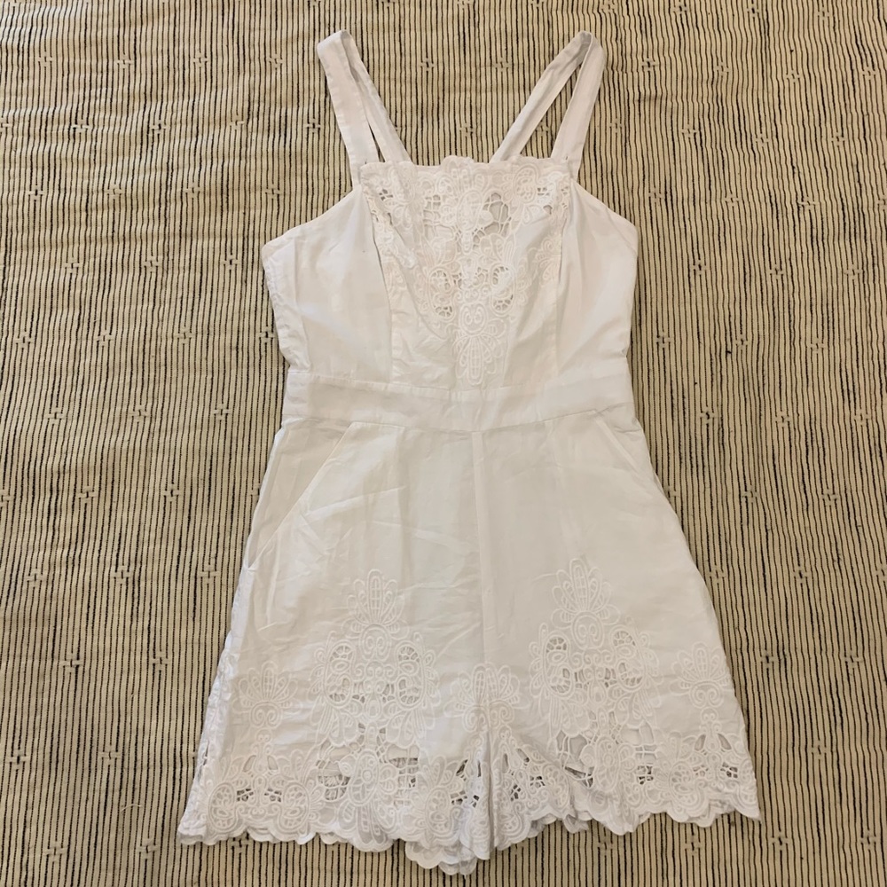 BGBG embroidered lace romper